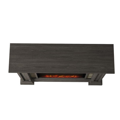 LIVILAND 48" Freestanding Electric Fireplace with Remote Control in Brown