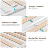 Seventable Twin Size Bed Frame with 3 Storage Drawers & Charging Station, Upholstered Platform Bed with Storage Headboard and LED Light, No Box Spring Needed, Noise Free, Easy Assembly, Cream White Seventable