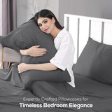 Utopia Bedding Full Sheet Set - Jersey Knit Sheets 4 Piece – Cotton – Soft T-Shirt Stretchy Sheets (Heather Dark Grey) Utopia Bedding