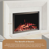 Modern Ember Highmark Traditional 33 Inch Built-in Smart Electric Fireplace Insert | Alexa/WiFi Enabled - Remote Included | Electric Firebox Heater with Multi-Color Flames | 1500W Modern Ember