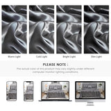 Grey Comforter Set King Sheet Set Silk Like Satin Bedding Set Silky Bed in a Bag 8 Pcs Pinch Pleat Bed Set Home Decor Luxury Hotel Silky Ruffle Comforter with 1 Cushion Cover Bedding_Dreamer