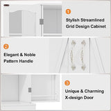 Jehiatek 64” Kitchen Pantry Storage Cabinet, Tall Kitchen Pantry Cabinets with Doors and Shelves, Food Pantry Cabinet Buffet Cupboards for Bedroom Jehiatek