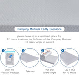 Memory Foam Camping Mattress Pad 3 Inch Thick, Portable Sleeping Pad with Waterproof Cover, Portable Roll Up Cot Mattress Pad Floor Mat for Travel Truck Bed Tent 72" x 24"x 3" Coldwind