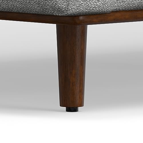 SIMPLIHOME Morrison Mid-Century Modern 89 Inch Wide Sofa in Mist Grey Woven-Blend Fabric, For the Living Room and Family Room SIMPLIHOME