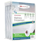 Guardmax Jersey Knitted Queen Zippered Mattress Encasement - Waterproof & Bed Bug Proof Mattress Protector - Comfortable, Soft, and Noiseless Zippered Bedding - Dust Mite Proof (60 x 80 x 12) Guardmax