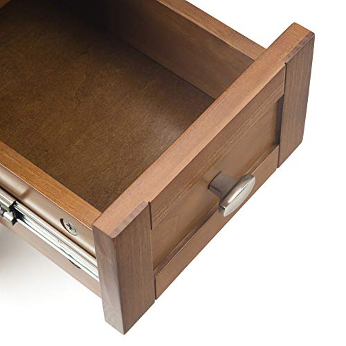 SIMPLIHOME Warm Shaker SOLID WOOD 14 inch wide Rectangle Rustic Narrow Side Table in Light Golden Brown with Storage, 1 Drawer and 1 Shelf, for the Living Room and Bedroom SIMPLIHOME