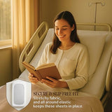 BLISSFORD - 4 Pack Fitted Hospital Bed Sheets with Elastic All Around for a Cotton Rich Soft Knitted Jersey Sheet, 36” x 84” x 12” BLISSFORD