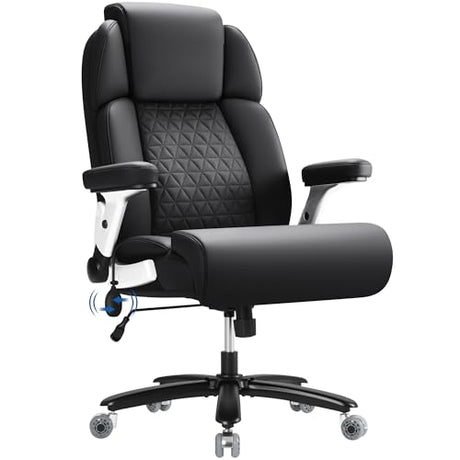 Furmax Heavy Duty Office Chair 500lbs, Big and Tall Gaming Chair with Adjustable Lumbar Support, Ergonomic High Back Computer Chair with Thick Padded Extra Wide Seat for Long Hours Working & Studying Furmax