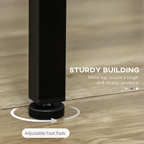 HOMCOM Rustic 5-Piece Counter Height Bar Table Set with 4 Stools - Industrial Brown Dining Ensemble HOMCOM