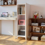 Epochsteele Metal Locker Storage Cabinet Locking Storage Cabinet with Door and Removable Shelves Narrow Storage Cabinet for Kitchen Pantry Bathroom (White) Epochsteele