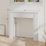 HOMCOM Modern Fireplace Mantel, Freestanding Fireplace Surround with Leg for Electric Fireplaces, 44.7" W x 40" H, White HOMCOM