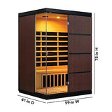 Blue Wave BSA7008 Sirona 3-Person Hemlock Infrared 8 Carbon Heaters Infared Sauna, Espresso Blue Wave