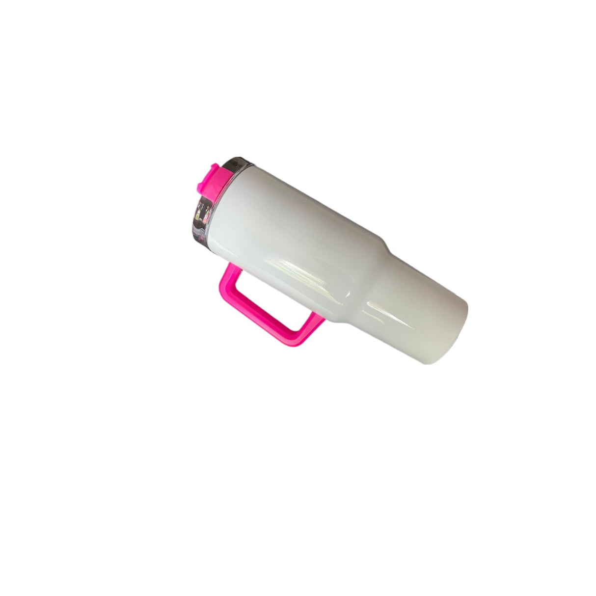 Kusum51 Premium 40 oz Insulated Stainless Steel Sublimation Tumblers with Lids and Colorful Handles - Perfect for Hot or Cold Drinks, Vacuum Sealed, Double-Walled, BPA-Free, Ideal for Gifting (Pink) Kusum51