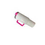 Kusum51 Premium 40 oz Insulated Stainless Steel Sublimation Tumblers with Lids and Colorful Handles - Perfect for Hot or Cold Drinks, Vacuum Sealed, Double-Walled, BPA-Free, Ideal for Gifting (Pink) Kusum51