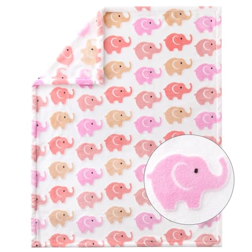 The Peanutshell 5 Piece Baby Crib Bedding Set for Girls - Newborn, Infant & Toddler Nursery Bed Set Decor with Fitted Crib Sheets, Blanket, Dust Ruffle Comforter - Bright Safari The Peanutshell
