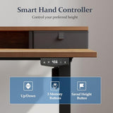 Klicelor 55 Inch Electric Standing Desk with Drawers, Adjustable Height Small Sit Stand Desk for Home Office, Compact Computer Workstation with Storage– Rustic Brown Klicelor