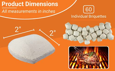 5 Dozen of Ceramic Briquettes, Self Cleaning Ceramic Gas Grill Briquettes, Ceramic Briquettes for Outdoor Cooking BBQ & Camping Essentials, Replacement for Lava Rocks & Charcoal by Mr. Bar-B-Q #06000Y Mr. Bar-B-Q