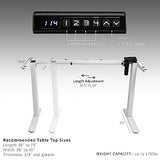 VIVO Electric Standing Desk Frame, Rear-Set Legs, Single Motor Memory Controller Height Adjustment, Frame Only, White, DESK-100E-RW VIVO