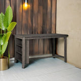 Signature Design by Ashley Caitbrook Rustic Counter Height Dining Table with Storage, Dark Gray Signature Design by Ashley