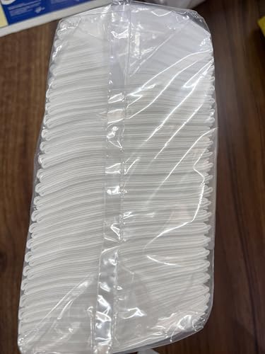 JEBBLAS Disposable Cloth Like Napkins, Built-in Flatware Pocket, Wedding Party Linen Feel White Napkin, Prefolded for Silverware,50 Count JEBBLAS