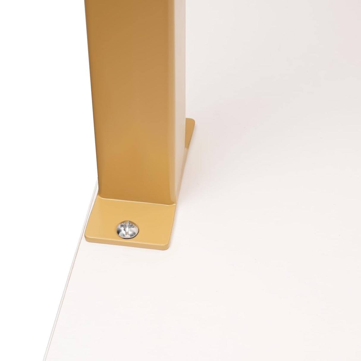 QIUTMER Wall Mount Desk 3 Tiers Wall Table Wall Mount Computer Writing Table Industrial Bookcase Desk Gold and White for Homes Office School QIUTMER