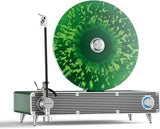 CoolGeek VS01 Vertical Record Player with Built-in Subwoofer & Speakers, Premium Hi-Fi Turntable with AT-3600L Stylus, Anti-Vibration Upright Vinyl Player for Home Decor (33/45 RPM) (Green) COOLGEEK