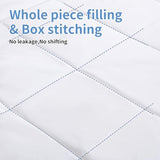 YMLIVE Summer Lightweight Wool Comforter Twin Size, 100GSM Thin Duvet Insert, Noiseless Cotton Shell, Breathable Light Down Alternative Comforter(White) YMLIVE