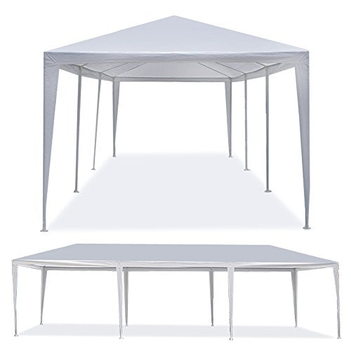 Smartxchoices 10' x 30' Outdoor White Waterproof Gazebo Canopy Tent with Removable Sidewalls and Windows Tent for Party Wedding Events Beach BBQ - WoodArtSupply