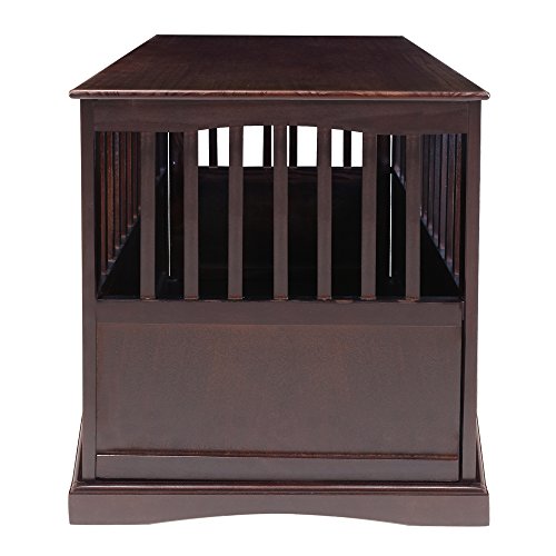 Casual Home Wooden Large Pet Crate, End Table, Espresso, 24 x 36.5 x 29.5 in Casual Home