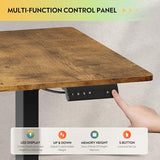 DEVAISE 71 * 28 Inches Electric Standing Desk, Dual Motors for Quite Adjustment，3 Memory Preset Adjustable Stand up Desk, Computer Desk Sit to Stand Desk for Home Office (Rustic Brown) DEVAISE