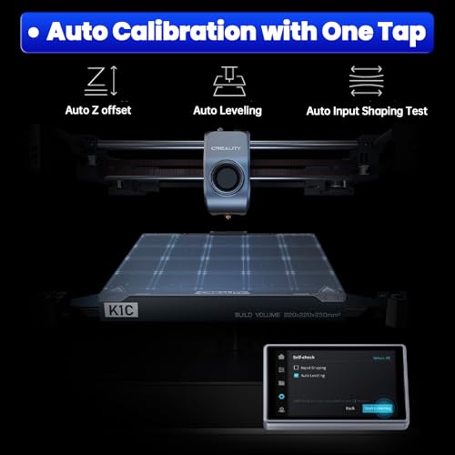 Creality K1C 3D Printer with AI Camera & Touchscreen, 600mm/s Fast Printing Speed, Support Carbon Fiber Filaments, Auto Calibration for Leveling, Anti-Vibration Design, Out of The Box Experie - WoodArtSupply