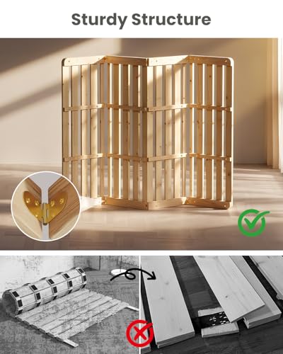 Meulbaty Bed Plate, Guest Tatami Bed Frame,Japanese Tatami Mat, Foldable Wood Slatted Floor Bed Frame for Futon Mattress, Breathable Moisture-Proof Floor Sleep Bedding (Queen) Meulbaty