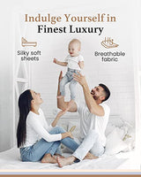 Good Sleep Bedding Twin XL Fitted Sheet - 800 TC Extra Long Twin Sheets for Dorm, 100% Egyptian Cotton Fitted Sheet Twin XL, 16" Deep Pocket, Soft & Breathable, Sateen Weave - White Good Sleep Bedding