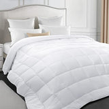 Moonsea Down Alternative Comforter Duvet Insert Queen Size White, Queen Size Blanket Duvet Insert with Corner Tab, Lightweight, All Season, Plush Siliconized Fiber Fluffy Filling - Box Stitched Moonsea