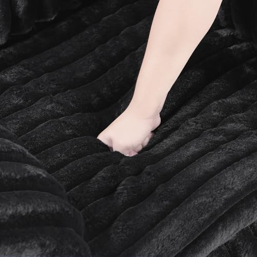 Lexicon Manual Glider Recliner Chair, Corduroy Manual Tab Pull Reclining Chair with Pillow Top Arms, Plush Cushions, Cozy Theater-Style Accent for Living Room/Bedroom, Easy Assembly, Black Lexicon