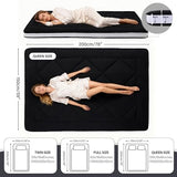 Welnow Japanese Futon Floor Mattress, Thick Full Size Tatami Mat Portable & Foldable Roll Up Floor Bed Mattress with Storage Bag, Sleeping Pad for Adults, Dorm, Guest Bed, Camping and Travel, Black Welnow