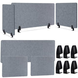 AceOrbit 3 Pcs Clamp-on Desk Divider, 1pcs-47''x 24'' and 2pcs-24''x 24'' Desk Privacy Panel Acoustic Office Partitions Cubicle Modesty Panel for Classroom Noise Reducing Visual Distractions AceOrbit