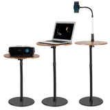 ERFEI Bar Table 15.75inch Small Round Top Adjustable Height 22.64-33.46in Multifunctional Side Table for Pub Bar Dining Bistro Cafe ERFEI