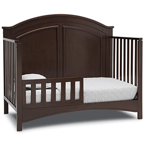 Delta Children Perry 6-in-1 Convertible Crib - Greenguard Gold Certified, Walnut Espresso - WoodArtSupply