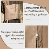 Domi 8x8FT Hardtop Gazebo, Outdoor Gazebo with Galvanized Steel Double Roof Canopy, Curtain and Netting, Metal Gazebo Pavilion for Patio, Lawn, Garden, Brown domi outdoor living