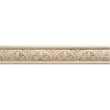 419-4WHW Unfinished White Hardwood Flower Blossom Embossed Trim Moulding ORNAMENTAL