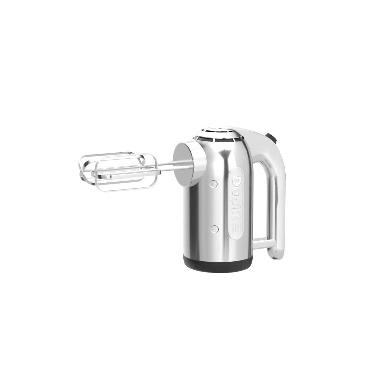 Dualit Hand Mixer - 400W - Strong Grip Handle - Attachments Included - Integral Plug Storage - 4 Speed Settings - Repairable gears - Flat Beaters, Dough Hooks, Balloon Whisk Dualit