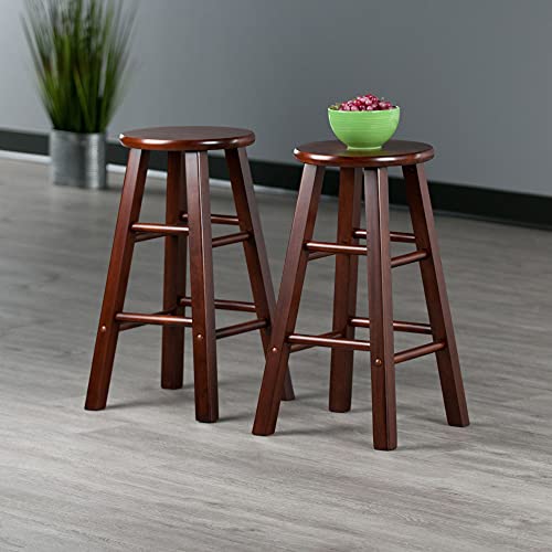 Winsome Wood Element Counter Stools, 2-Pc Set, Walnut, 24 Winsome