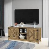 Mufico Farmhouse TV Stand for 65 Inch TV, 58" L*15.75" W*24" H Entertainment Center with Storage,Media Console Cabinets with Barn Door,TV Console Table for Living Room Mufico