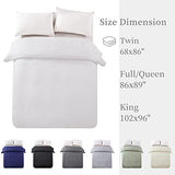 HollyHOME Luxury Checkered Super Soft Solid Single Pinsonic Quilted Bed Quilt Bedspread Bed Cover, White, Twin HollyHOME