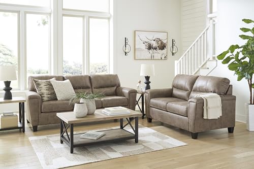 Signature Design by Ashley Navi Modern Loveseat with Removable Cushions, Dark Brown Signature Design by Ashley