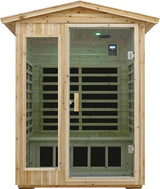 LTCCDSS Low EMF Outdoor Sauna 2 Person, Far Infrared Sauna Room for Home, Soft Fir Wood, Chromotherapys | Bluetooth Speakers | 47.2 * 81.1 * 37.0 in LTCCDSS