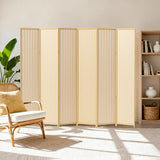 6 Panel Room Divider and Folding Screen,Bamboo Room Divider for Room Separation,67" H x 92.1" W COCOSICA