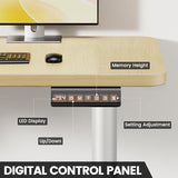 Flycity Electric L Shaped Standing Desk Adjustable Height, 63" x 55" Corner Stand Up Table, Home Office Desk, Dual Motor Sit Stand Desk, Computer Desk with 3 Memory Preset & Lock, Maple Flycity