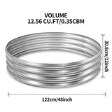 Land Guard Galvanized Raised Garden Bed Kit, Round Large Metal Galvanized Planter Raised Garden Boxes Outdoor… Land Guard